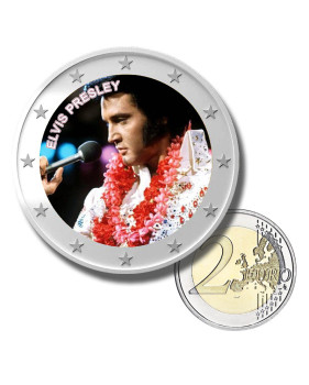 2 Euro Coloured Coin Elvis Presley