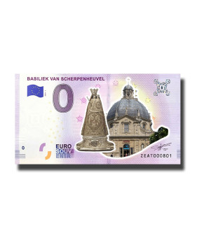 0 Euro Souvenir Banknote Basiliek Van Scherpenheuvel Colour Belgium ZEAT 2018-1