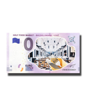 0 Euro Souvenir Banknote Holy Food Market - Baudelokapel Gent Colour Belgium ZEAK 2018-1