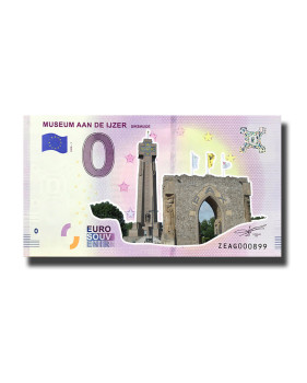 0 Euro Souvenir Banknote Museum Aan De Ijzer Colour Belgium ZEAG 2018-1