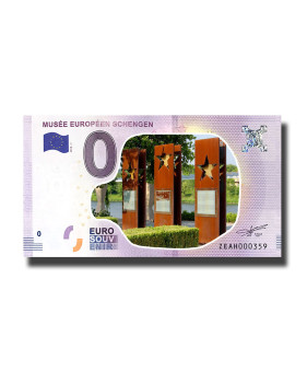 0 Euro Souvenir Banknote Musee Europeen Schengen Colour Belgium ZEAH 2019-1