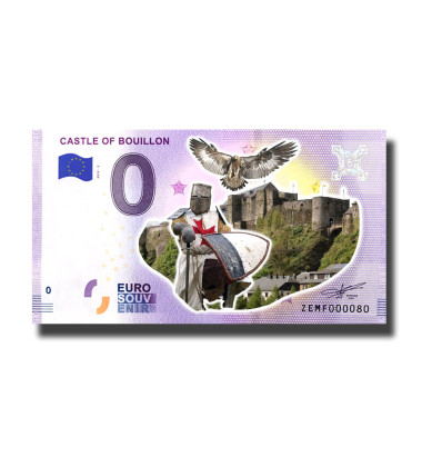 0 Euro Souvenir Banknote Castle Of Buillon Colour Belgium ZEMF 2019-2