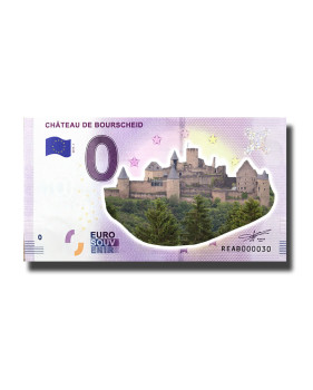 0 Euro Souvenir Banknote Chateau De Bourscheid Colour Luxembourg REAB 2019-1