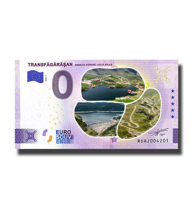 0 Euro Souvenir Banknote Transfagarasan Colour Romania ROAJ 2022-1