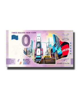 0 Euro Souvenir Banknote Times Square New York Colour USA USAM 2022-1