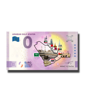 0 Euro Souvenir Banknote Arabian Gulf States Colour UAE ARAC 2022-3