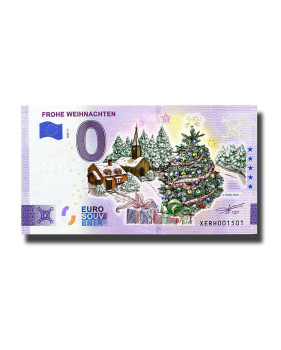 0 Euro Souvenir Banknote Frohe Weihnachten Colour Germany XERH 2022-2