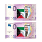 0 Euro Souvenir Banknote King Sabah Al Salim Al Sabah Colour Kuwait KWAB 2022-1 - Set of 2 banknotes