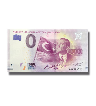 0 Euro Souvenir Banknote Turkiye M.Kemal Ataturk 1881-1938 Turkey TUAB 2019-1