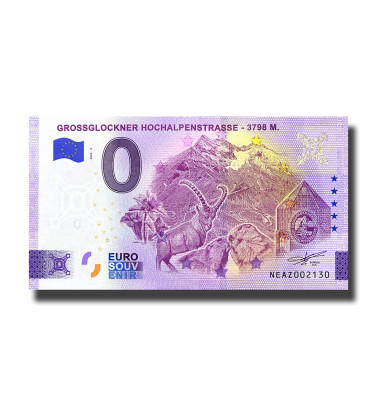 0 Euro Souvenir Banknote Grossglockner Hochalpenstrasse - 3798m Austria NEAZ 2022-3