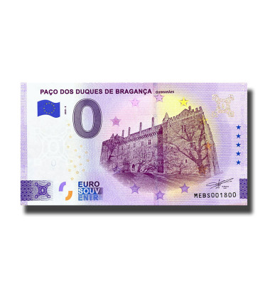 0 Euro Souvenir Banknote Paco Dos Duques De Braganca Portugal MEBS 2022-2