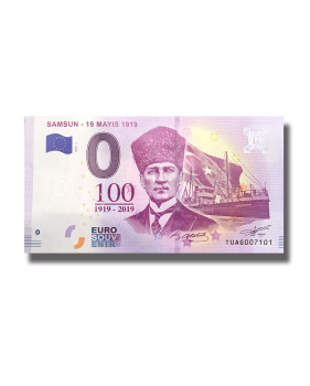 0 Euro Souvenir Banknote Samsun 19 Mayis 1919 Turkey TUAG 2019-1