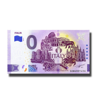 0 Euro Souvenir Banknote Italia - We Love Italy SEBV 2023-3