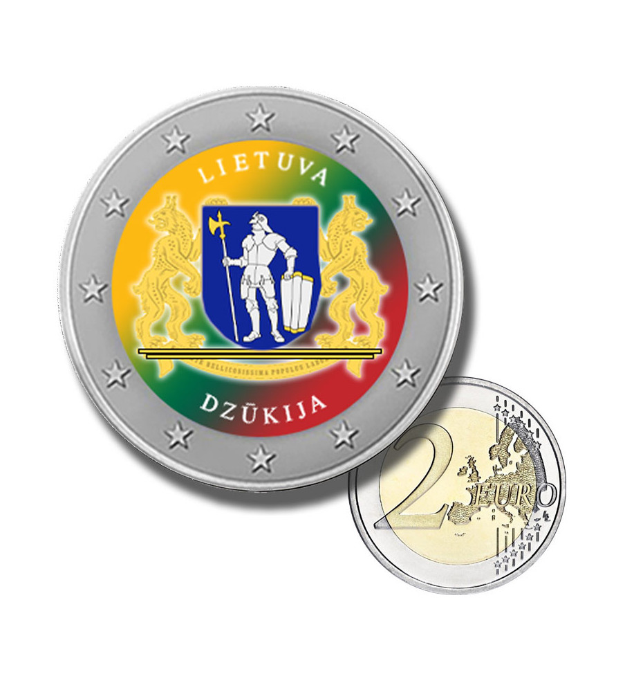 2 Euro Coloured Coin 2021 Lietuva Dzukija