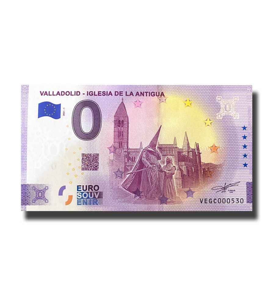 0 Euro Souvenir Banknote Valladolid - Iglesia De La Antigua Spain VEGC 2021-1