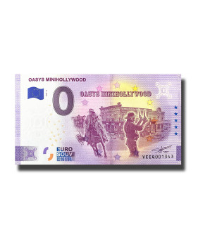0 Euro Souvenir Banknote Oasys Minihollywood Spain VEEQ 2021-2