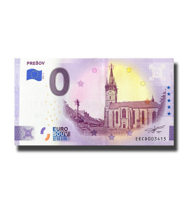 0 Euro Souvenir Banknote Presov Slovakia EECD 2021-2