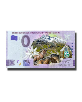 0 Euro Souvenir Banknote Grossglockner Hochalpenstrasse - 3798m Colour Austria NEAZ 2022-3