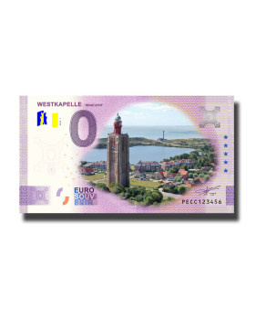 0 Euro Souvenir Banknote Westkapelle Colour Netherlands PECC 2023-1