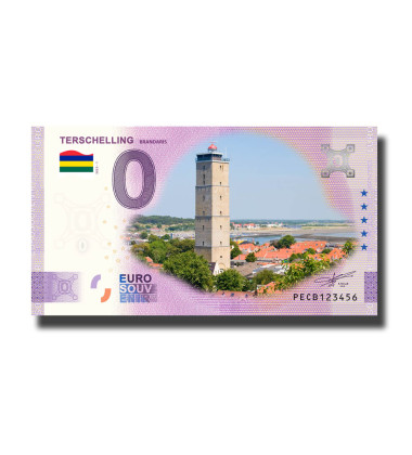 0 Euro Souvenir Banknote Terschelling Colour Netherlands PECB 2023-1
