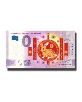 0 Euro Souvenir Banknote Chinese Year Of The Rabbit Colour China CNAT 2023-1