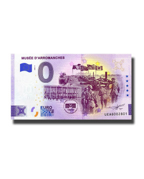 0 Euro Souvenir Banknote Musee D'Arromanches France UEAG 2023-3