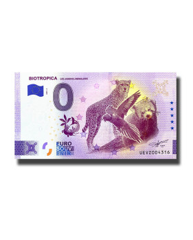 0 Euro Souvenir Banknote Biotropica Les Jardins Animaliers France UEVZ 2023-2