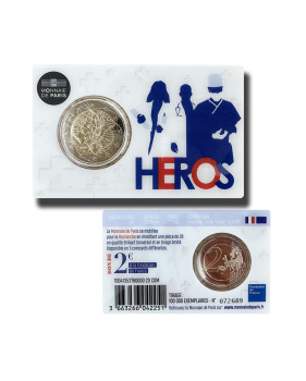 2020 FRANCE MEDICAL RESEARCH THANK YOU 2 EURO COIN
