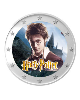 2 Euro Coloured Coin Harry Potter