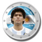 2 Euro Coloured Coin Football Star - Diego Maradona 1960 - 2020