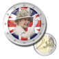 2 Euro Coloured Coin In Memoriam - Queen Elizabeth II 1926 - 2022