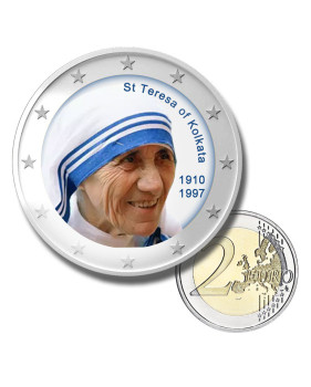 2 Euro Coloured Coin St. Mother Teresa of Kolkata