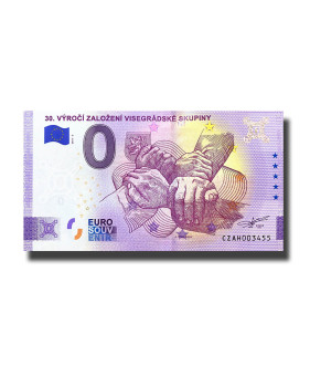 0 Euro Souvenir Banknotes 30. Vyroci Zalozeni Visegradske Skupiny Czech Republic CZAH 2021-2
