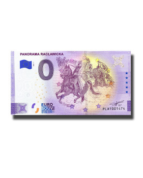 0 Euro Souvenir Banknotes Panorama Raclawicka Poland PLAT 2021-1