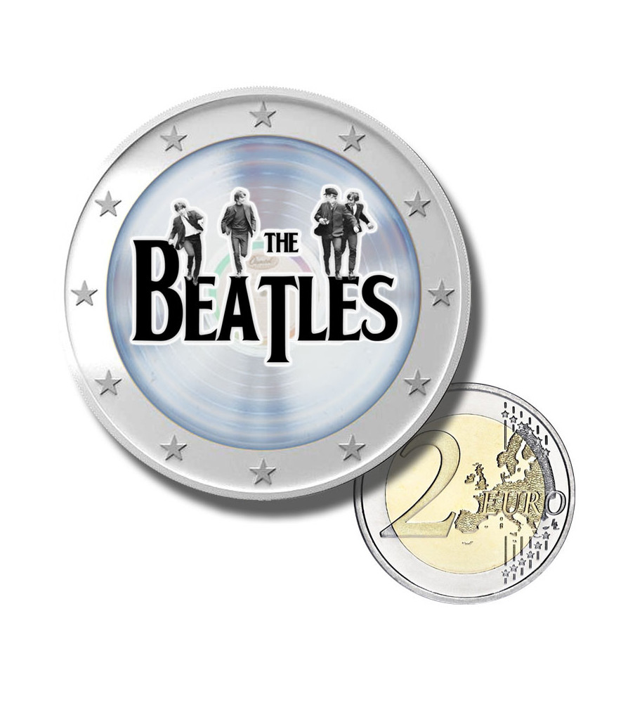 2 Euro Coloured Coin Music Star - The Beatles