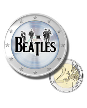 2 Euro Coloured Coin The Beatles