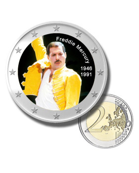 2 Euro Coloured Coin Freddie Mercury 1946 - 1991