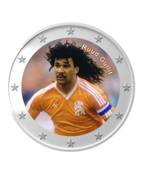 2 Euro Coloured Coin Football Star Denmark - Ruud Gullit