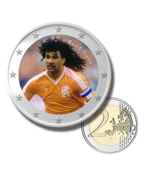 2 Euro Coloured Coin Ruud Gullit - Football Star Denmark