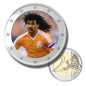 2 Euro Coloured Coin Ruud Gullit - Football Star Denmark