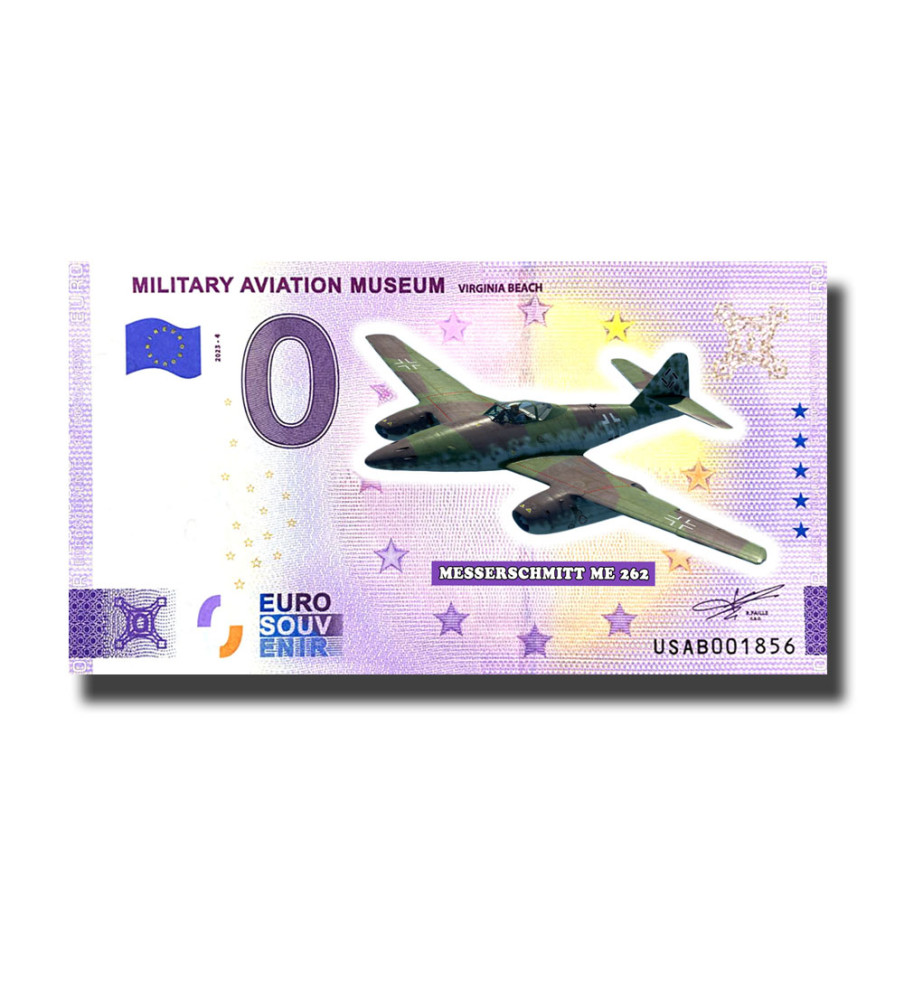 0 Euro Souvenir Banknote Military Aviation Museum Virginia Beach Colour USA USAB 2023-4