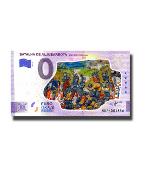 0 Euro Souvenir Banknote Batalha De Aljubarrota Colour Portugal MEFH 2021-1