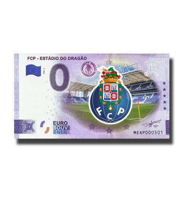 0 Euro Souvenir Banknote FC Porto Colour Portugal MEAP 2023-9
