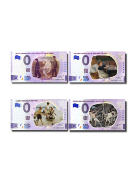 0 Euro Souvenir Banknote Thematic Finnish Painters Art Finland LECB - Colour Set of 4