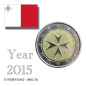 2015 Malta €2 Maltese 8 Pointed Cross Uncirculated Coin