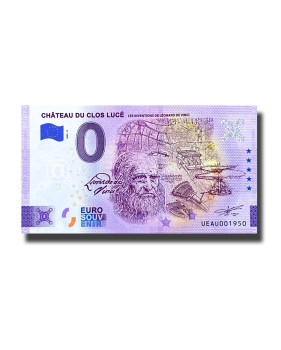 0 Euro Souvenir Banknote Chateau Du Clos Luce France UEAU 2023-9