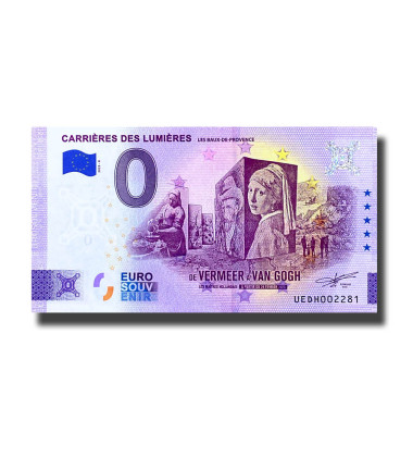 0 Euro Souvenir Banknote Carrieres Des Lumieres France UEDH 2023-8