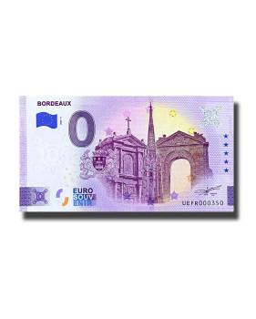 0 Euro Souvenir Banknote Bordeaux France UEFR 2023-5