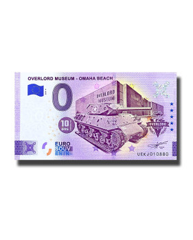 0 Euro Souvenir Banknote Overlord Museum - Omaha Beach France UEKJ 2023-6