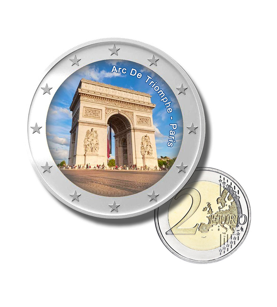 2 Euro Coloured Coin Arc De Triomphe - Paris